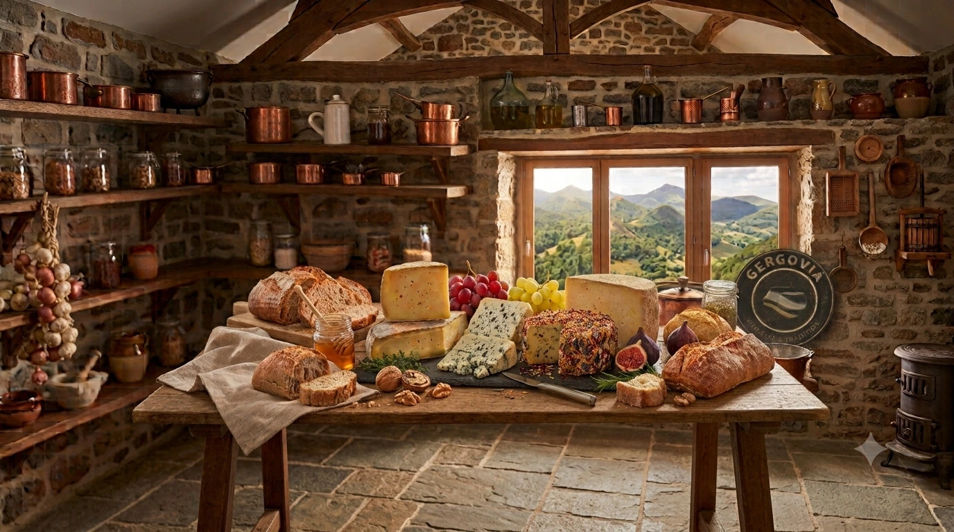 Plateau de fromages d'exception Gergovia : Tomme, Cantal, Saint-Nectaire certifiés Halal